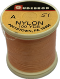 Gudebrod Nylon Thread - Size A - Peach 051 (100 Yard Spool)