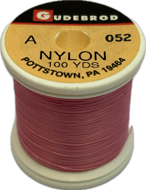 Gudebrod Nylon Thread - Size A - Rose 052 (100 Yard Spool)