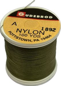 Gudebrod Nylon Thread - Size A - Olive Green 1892 (100 Yard Spool)