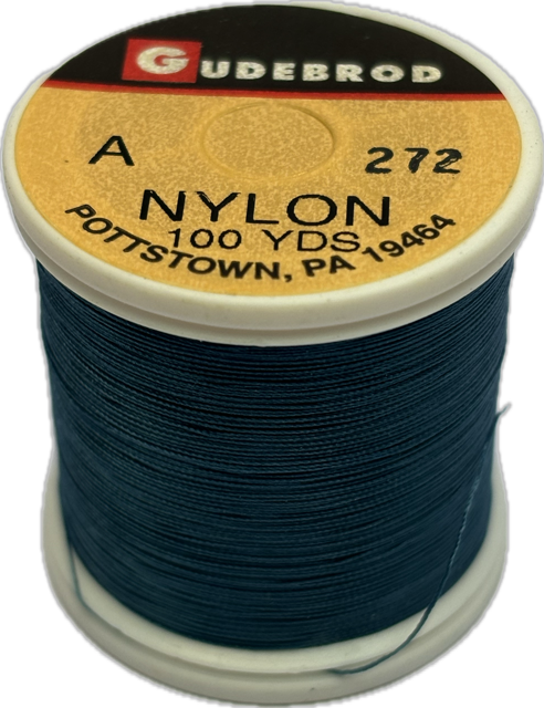 Gudebrod Nylon Thread - Size A - Blue Dun 272 (100 Yard Spool)