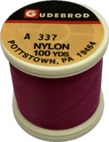 Gudebrod Nylon Thread - Size A - Maroon 337 (100 Yard Spool)