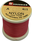 Gudebrod Nylon Thread - Size A - Hot Pink 411 (100 Yard Spool)