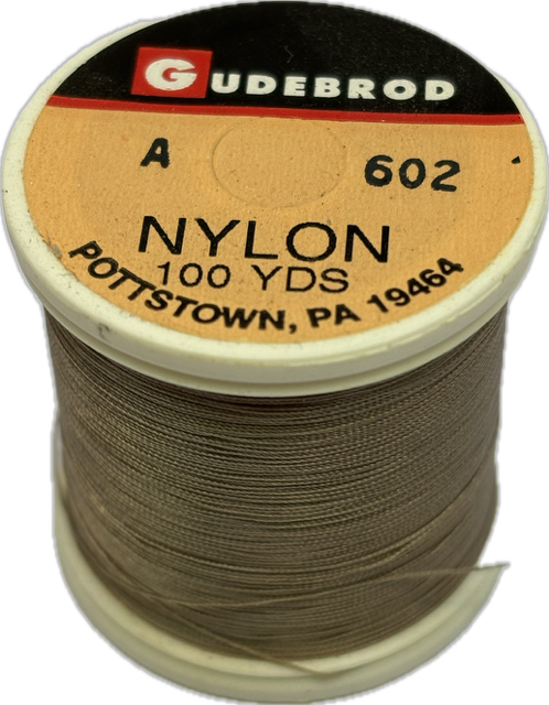 Gudebrod Nylon Thread- Size A - Almond 602 (100 Yard Spool)