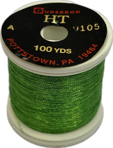 Gudebrod HT Metallic Nylon Thread - Size A - Lime Green 9105 (100 Yard Spool)