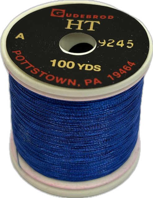 Gudebrod HT Metallic Nylon Thread - Size A - Royal Blue 9245 (100 Yard Spool)