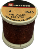 Gudebrod HT Metallic Nylon Thread - Size A - Red Bronze 9540 (100 Yard Spool)